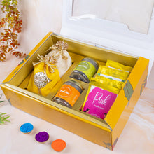 Load image into Gallery viewer, The Colorful Crunch Box | Gourmet Snacks and Organic Gulal
