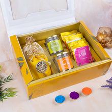 Load image into Gallery viewer, The Colorful Crunch Box | Gourmet Snacks and Organic Gulal
