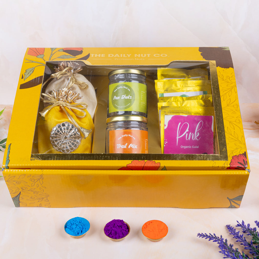 The Colorful Crunch Box | Gourmet Snacks and Organic Gulal