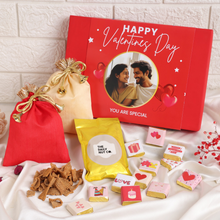 Load image into Gallery viewer, Blush Box of Love | Perfect Valentine&#39;s Day Box | Customised Box for Couples | Chocolate Box for Valentine&#39;s Day
