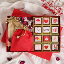 Load image into Gallery viewer, Blush Box of Love | Perfect Valentine&#39;s Day Box | Customised Box for Couples | Chocolate Box for Valentine&#39;s Day
